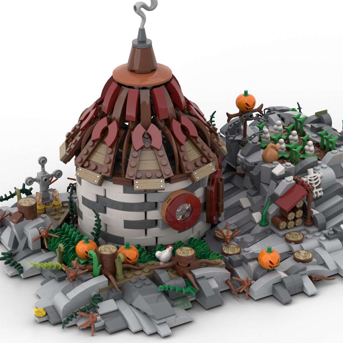 Hexenhäuschen Teil A Modell Klemmbausteine - LesDiy - Klemmbausteine