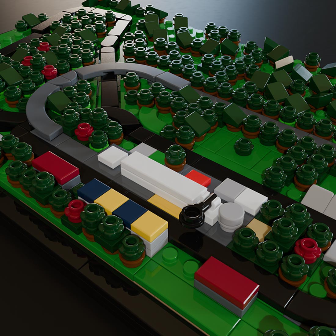 Historic Italian Street Scene Grand Prix Race Track Klemmbausteine - LesDiy - Klemmbausteine