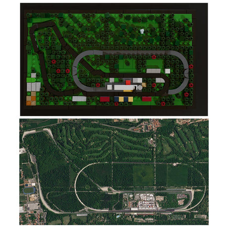 Historic Italian Street Scene Grand Prix Race Track Klemmbausteine - LesDiy - Klemmbausteine