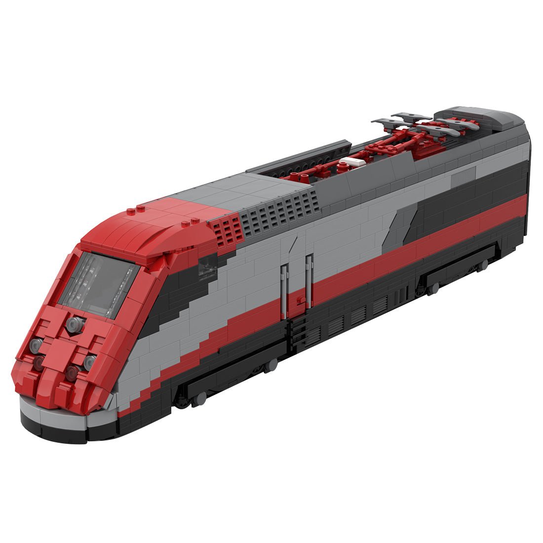 Italienische Lokomotive der FS - Klasse ETR 500 Klemmbausteine - LesDiy - Klemmbausteine