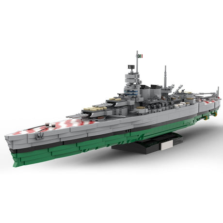 Italienisches Litorio - Schlachtschiff im Maßstab 1:300 aus dem Zweiten Weltkrieg Klemmbausteine - LesDiy - Klemmbausteine