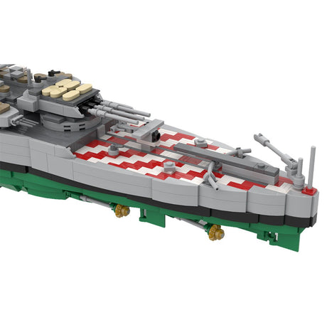 Italienisches Litorio - Schlachtschiff im Maßstab 1:300 aus dem Zweiten Weltkrieg Klemmbausteine - LesDiy - Klemmbausteine