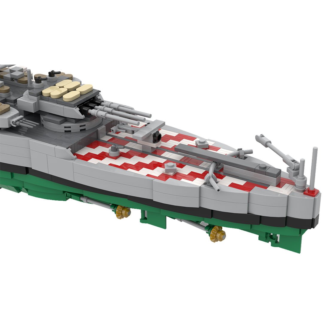 Italienisches Litorio - Schlachtschiff im Maßstab 1:300 aus dem Zweiten Weltkrieg Klemmbausteine - LesDiy - Klemmbausteine