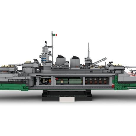 Italienisches Litorio - Schlachtschiff im Maßstab 1:300 aus dem Zweiten Weltkrieg Klemmbausteine - LesDiy - Klemmbausteine
