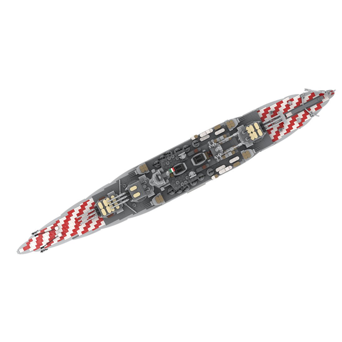 Italienisches Litorio - Schlachtschiff im Maßstab 1:300 aus dem Zweiten Weltkrieg Klemmbausteine - LesDiy - Klemmbausteine