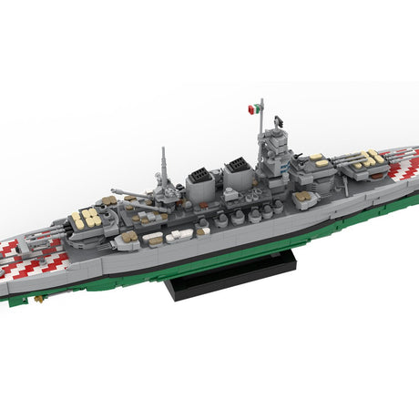 Italienisches Litorio - Schlachtschiff im Maßstab 1:300 aus dem Zweiten Weltkrieg Klemmbausteine - LesDiy - Klemmbausteine