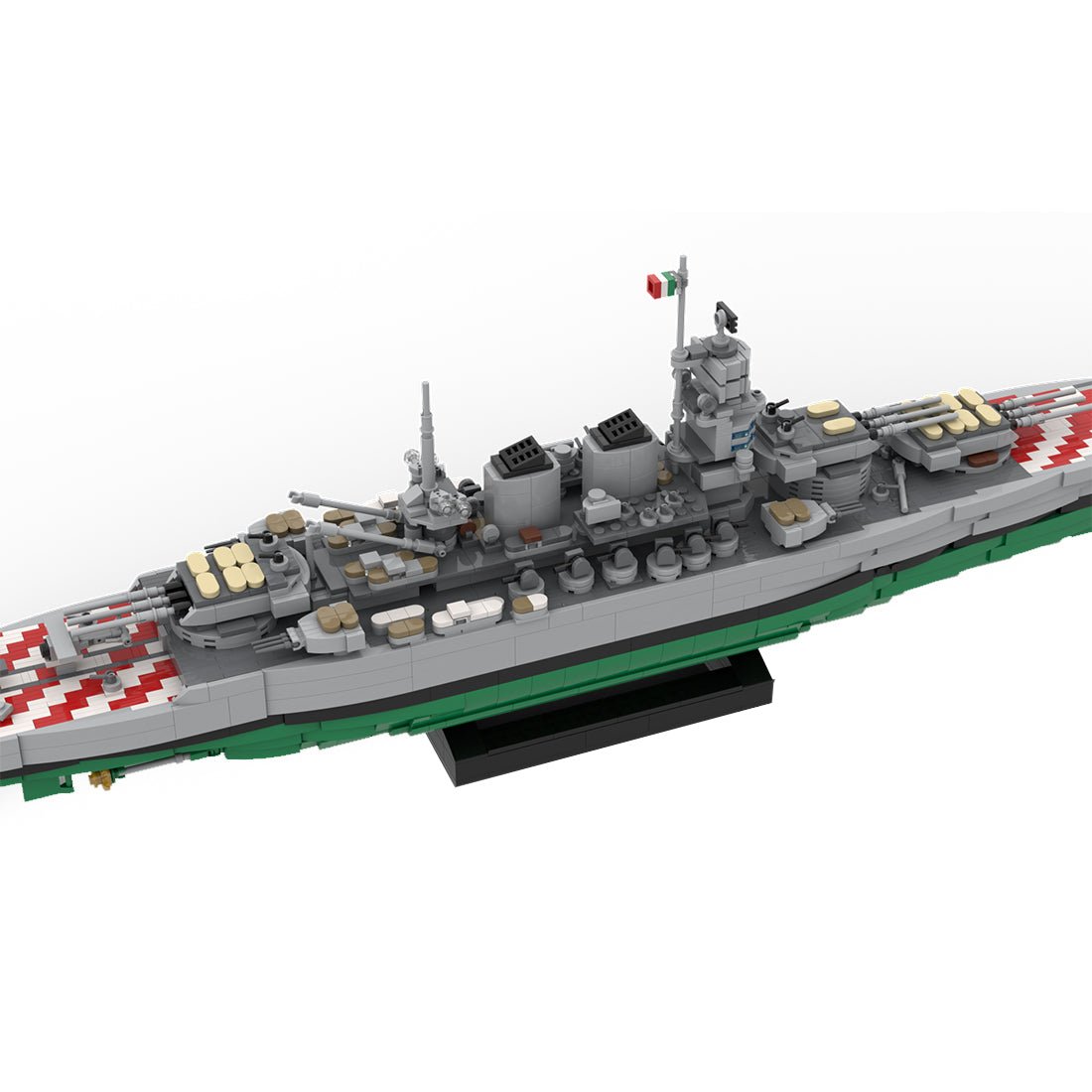 Italienisches Litorio - Schlachtschiff im Maßstab 1:300 aus dem Zweiten Weltkrieg Klemmbausteine - LesDiy - Klemmbausteine