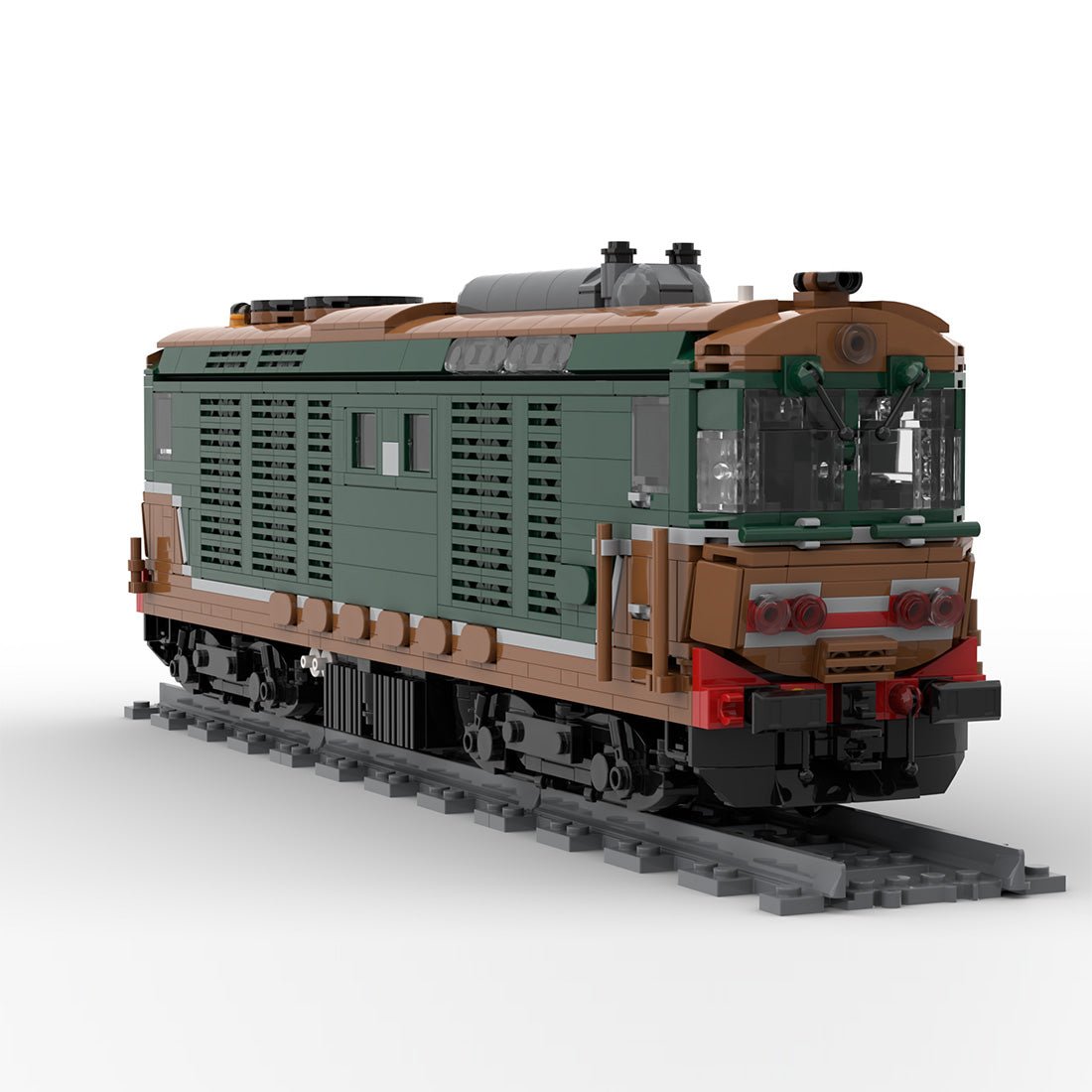 Italy Diesel Locomotive D.445 Train Klemmbausteine - LesDiy - Klemmbausteine