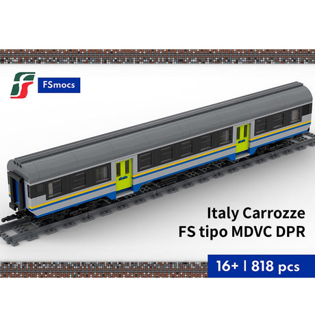 Italy MDVC Carriage DPR Train Klemmbausteine - LesDiy - Klemmbausteine