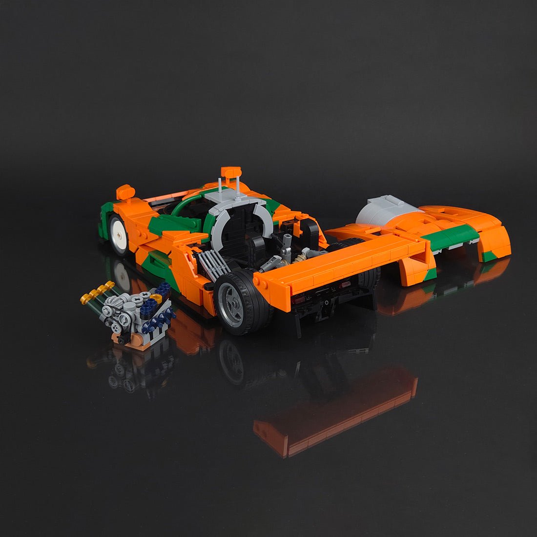 Japanische LeMans - Legende (orange/grün) - Klemmbausteine - LesDiy - Klemmbausteine