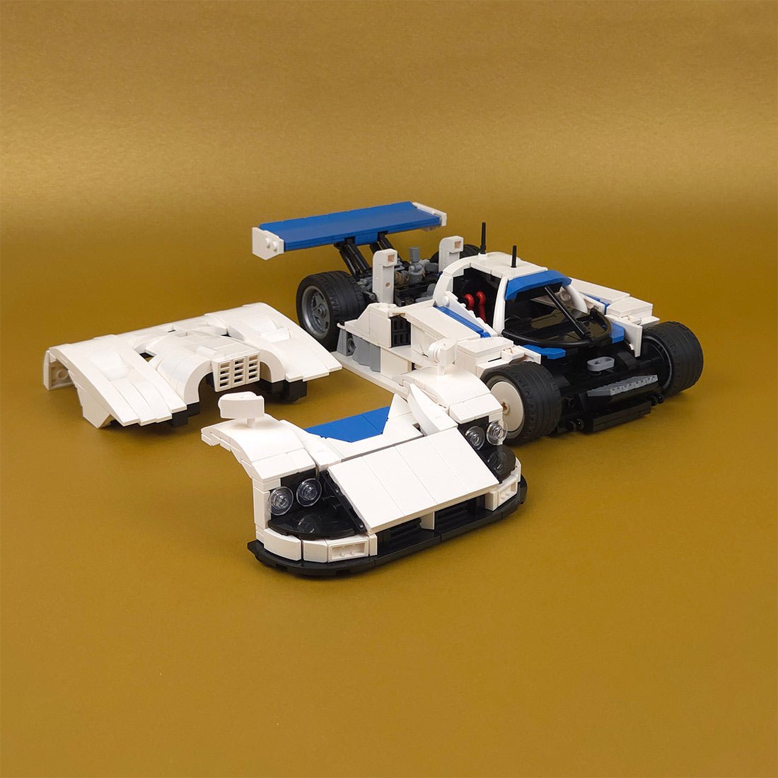 Japanische LeMans - Legende (Weiß /Blau) - Klemmbausteine - LesDiy - Klemmbausteine