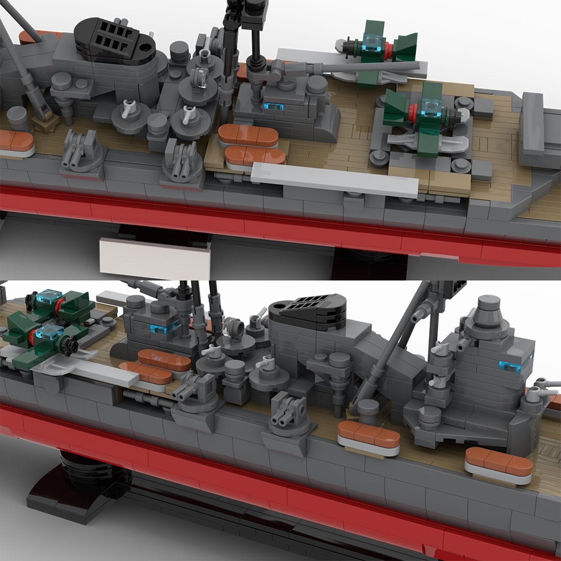 Japanischer Kreuzer Suzuya aus dem Zweiten Weltkrieg klemmbausteine - LesDiy - Klemmbausteine