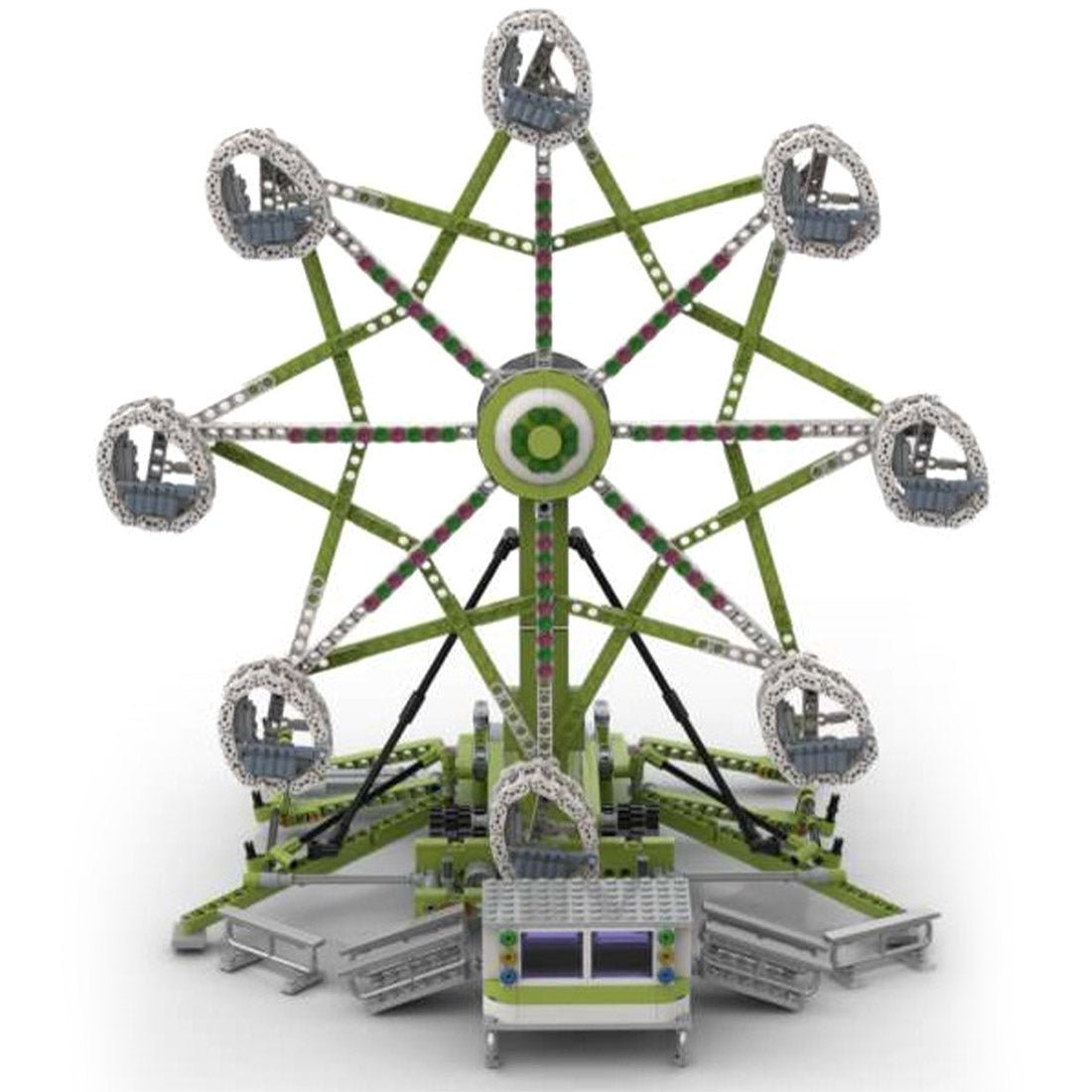 Kirmes - Fahrt mit Rock - O - Plane Klemmbausteine - LesDiy - Klemmbausteine