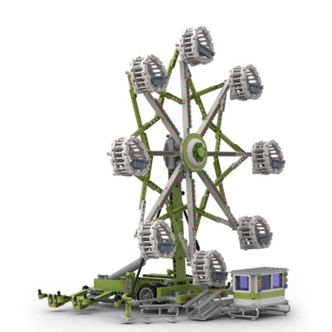 Kirmes - Fahrt mit Rock - O - Plane Klemmbausteine - LesDiy - Klemmbausteine