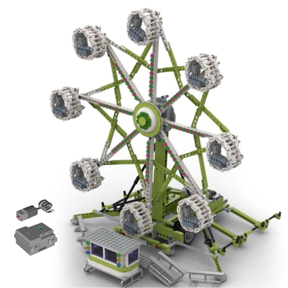 Kirmes - Fahrt mit Rock - O - Plane Klemmbausteine - LesDiy - Klemmbausteine