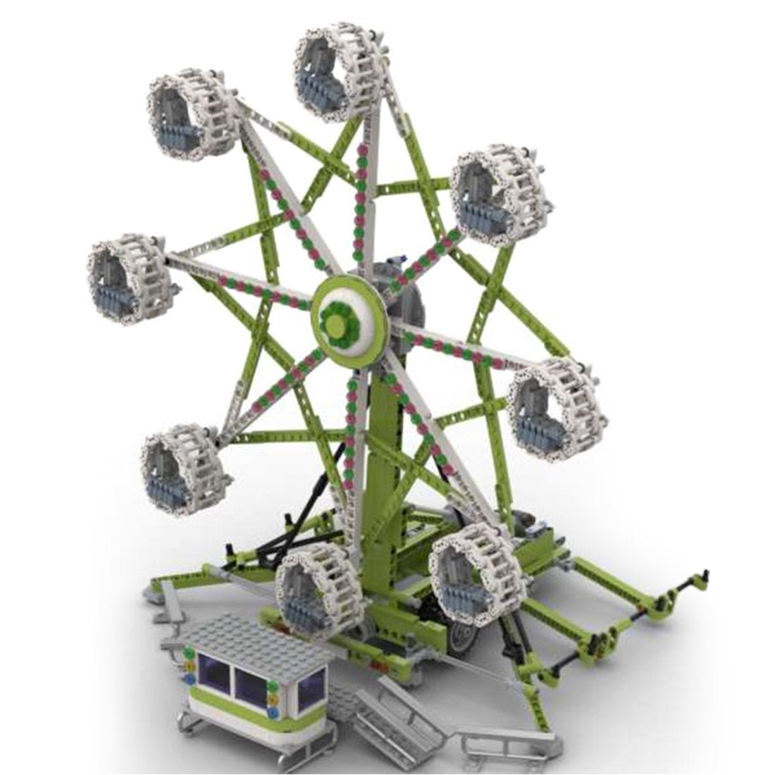 Kirmes - Fahrt mit Rock - O - Plane Klemmbausteine - LesDiy - Klemmbausteine