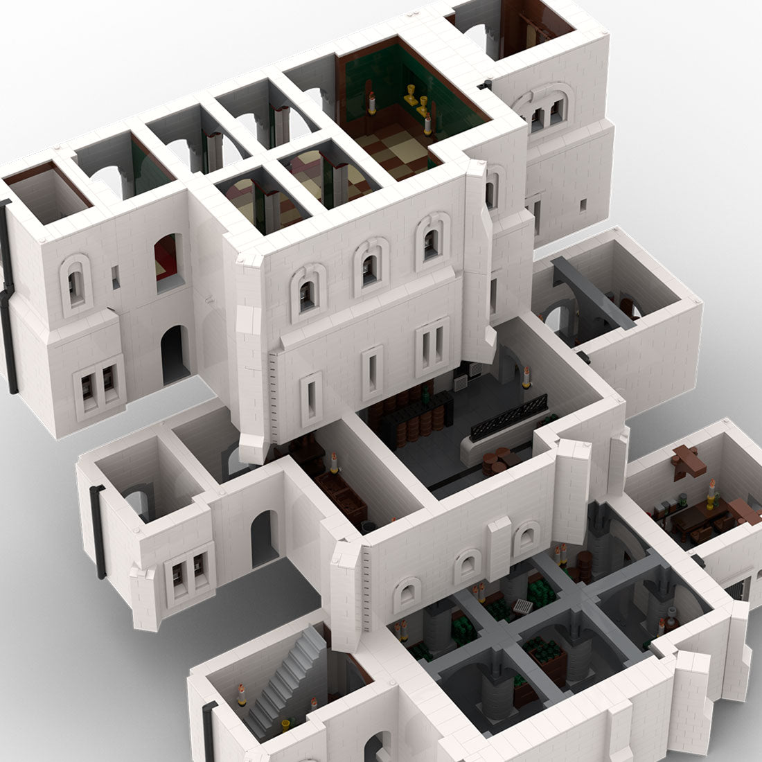 Knighthouse Floor 1 - 4 Module 4 of Neuschwanstein Castle Klemmbausteine - LesDiy - Klemmbausteine