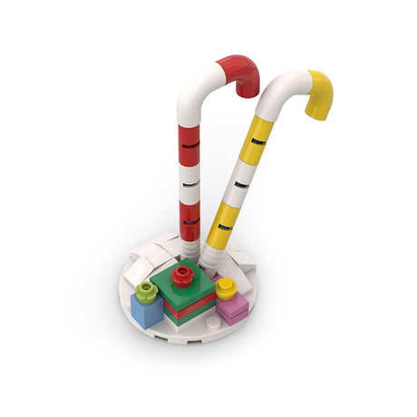 Kreativer Weihnachtsbonbonstab Klemmbausteine - LesDiy - Klemmbausteine