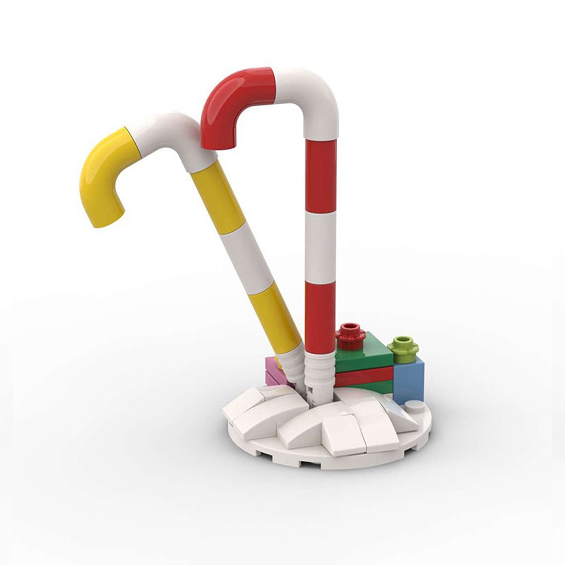 Kreativer Weihnachtsbonbonstab Klemmbausteine - LesDiy - Klemmbausteine