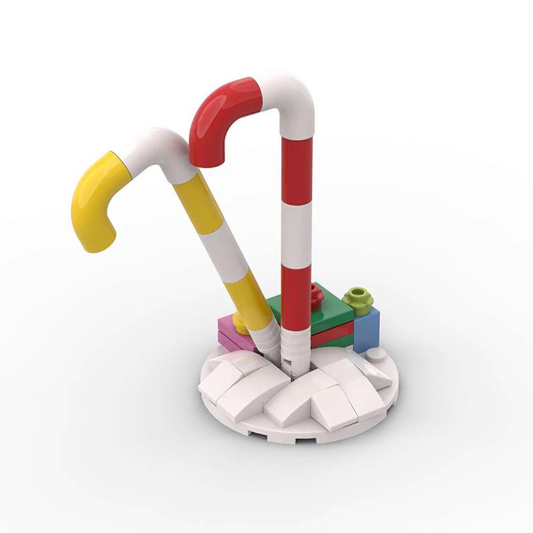 Kreativer Weihnachtsbonbonstab Klemmbausteine - LesDiy - Klemmbausteine