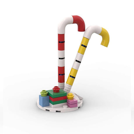 Kreativer Weihnachtsbonbonstab Klemmbausteine - LesDiy - Klemmbausteine