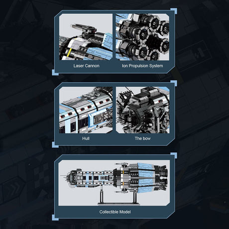 AGATHA KING Langförmiges Sci - Fi - Schlachtschiff - Raumschiff Klemmbausteine - LesDiy - Klemmbausteine