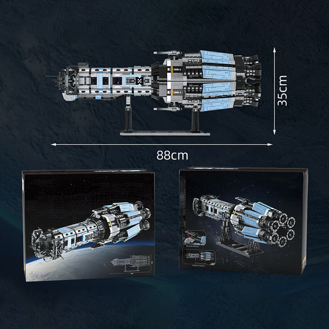AGATHA KING Langförmiges Sci - Fi - Schlachtschiff - Raumschiff Klemmbausteine - LesDiy - Klemmbausteine