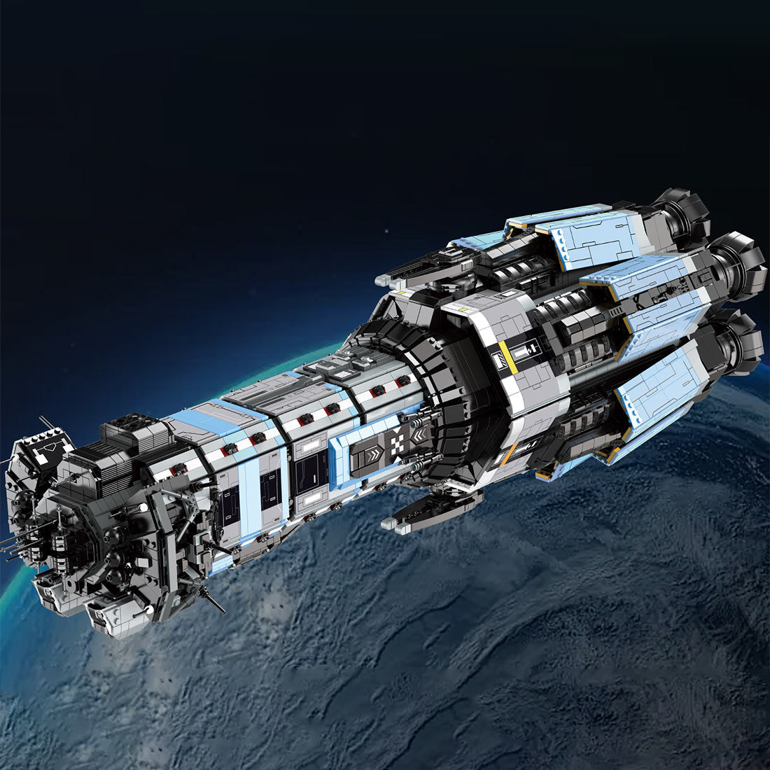 AGATHA KING Langförmiges Sci - Fi - Schlachtschiff - Raumschiff Klemmbausteine - LesDiy - Klemmbausteine