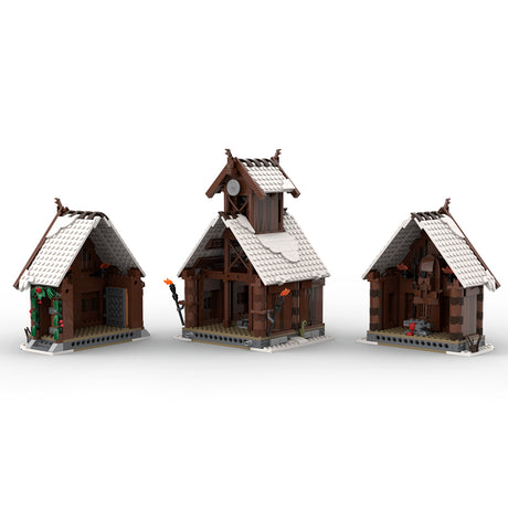 MOC - 104429 Winter Viking God House Klemmbausteine - LesDiy - Klemmbausteine