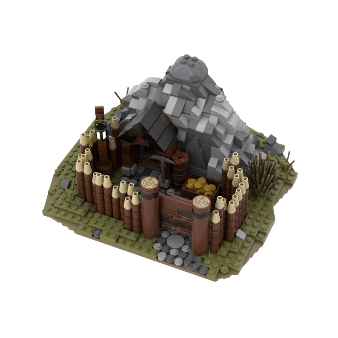 MOC - 114319 Medieval Gold Mine Klemmbausteine - LesDiy - Klemmbausteine