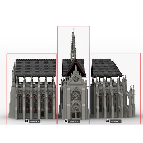 MOC - 165277 Gothic Cathedral Module 2 - Cross Klemmbausteine - LesDiy - Klemmbausteine