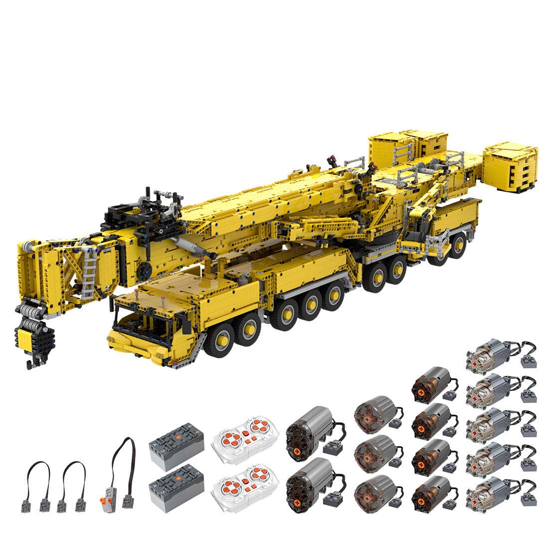 LTM11200 v2.0 Ingenieurkran mit 14 Motoren Klemmbausteine - LesDiy - Klemmbausteine