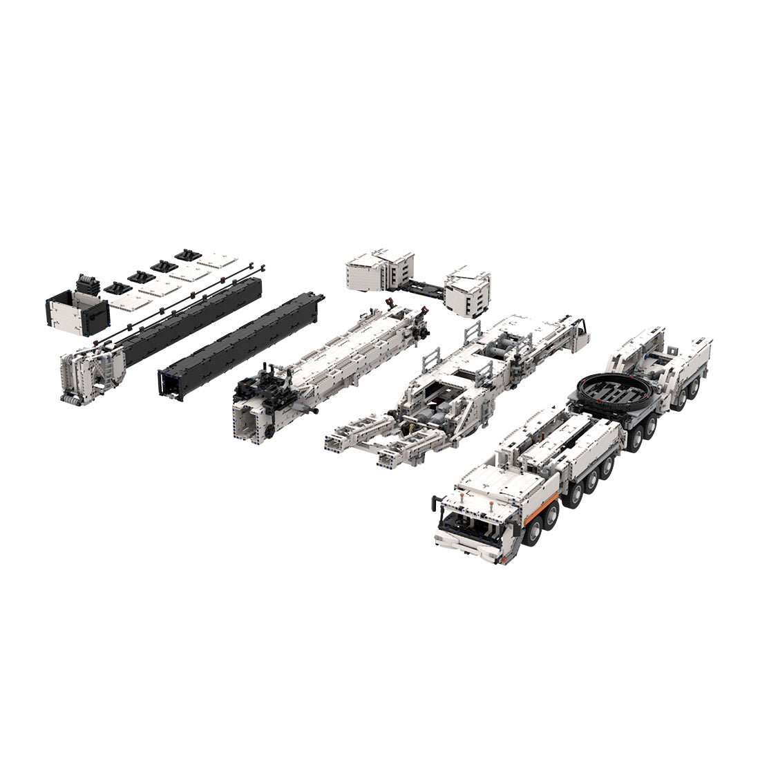 LTM11200 v2.0 Ultragroßer technischer Kran mit 14 Motoren Klemmbausteine - LesDiy - Klemmbausteine