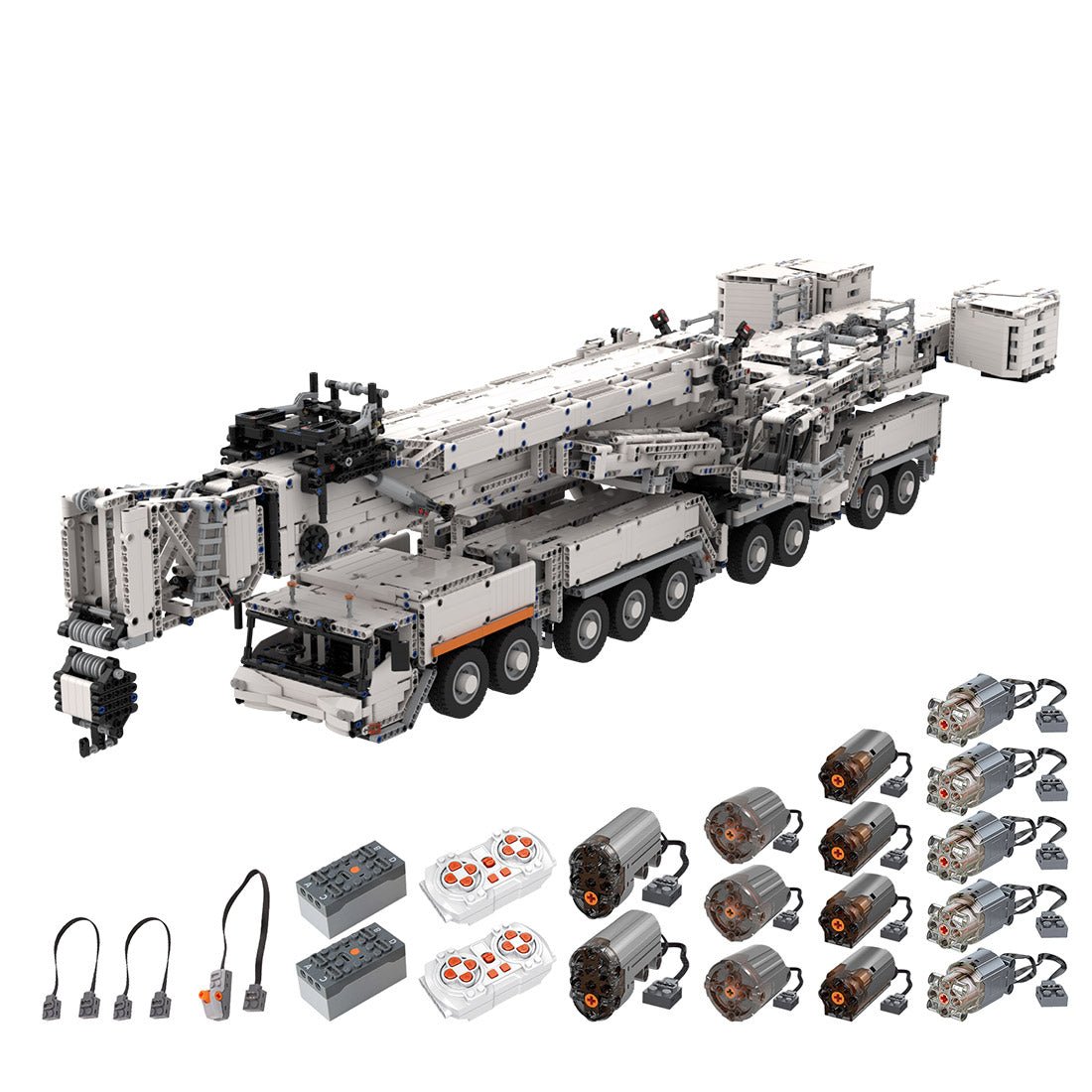 LTM11200 v2.0 Ultragroßer technischer Kran mit 14 Motoren Klemmbausteine - LesDiy - Klemmbausteine