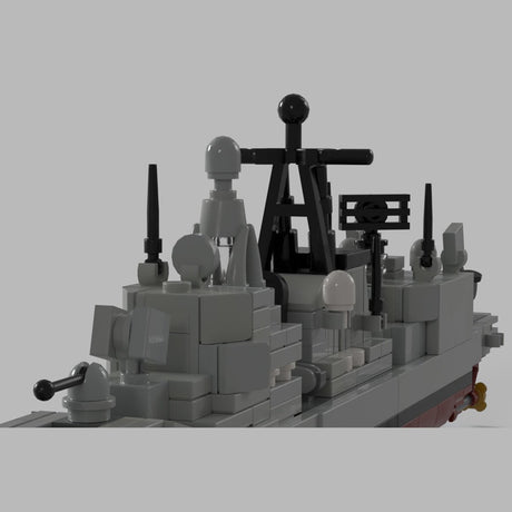 Maßstab 1/485, deutsches Militär - Fregatte F - 122 Bremen - Klasse Klemmbausteine - LesDiy - Klemmbausteine