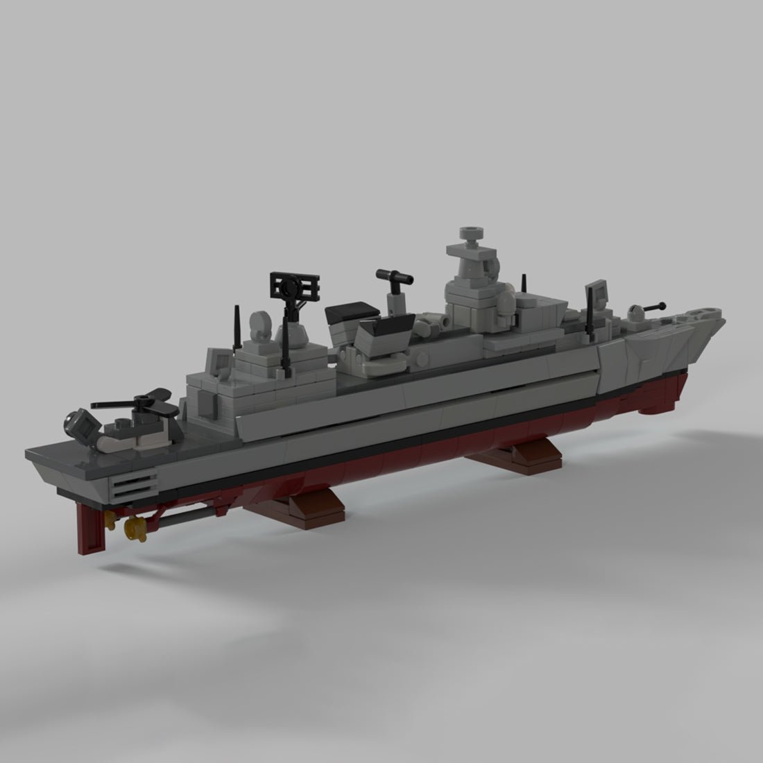 Maßstab 1/485, deutsches Militär - Fregatte F - 123 Brandenburg - Klasse Klemmbausteine - LesDiy - Klemmbausteine