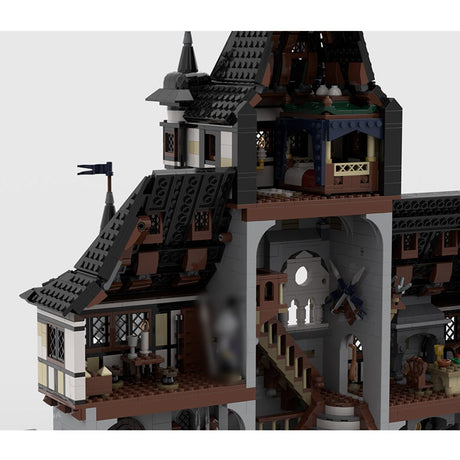 Medieval Castle - with Tower, Drawbridge & Waterwheel Klemmbausteine - LesDiy - Klemmbausteine