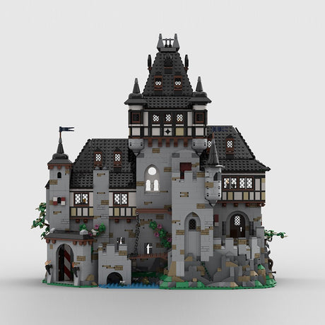 Medieval Castle - with Tower, Drawbridge & Waterwheel Klemmbausteine - LesDiy - Klemmbausteine