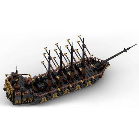 Medieval Golden Pirate Ship Klemmbausteine - LesDiy - Klemmbausteine