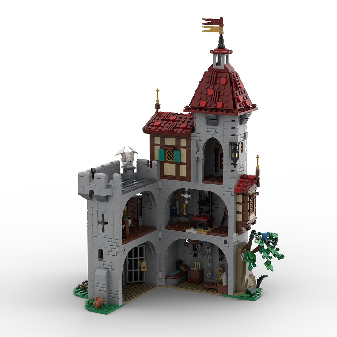 Medieval Modular Castle Tower Klemmbausteine - LesDiy - Klemmbausteine