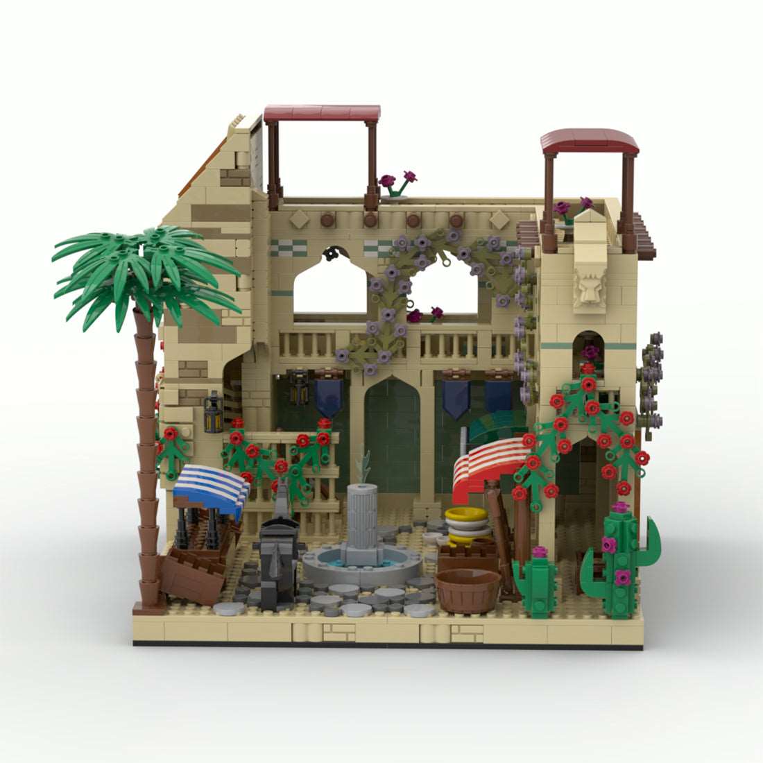 Middle East Desert Street Scene Small Market Building Blocks Set Model - LesDiy - Klemmbausteine