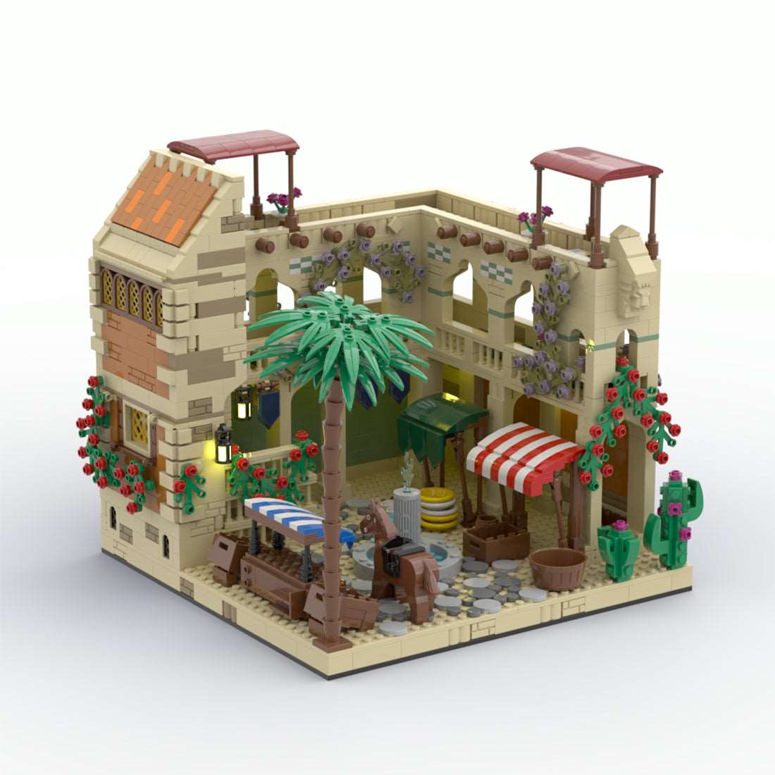 Middle East Desert Street Scene Small Market Building Blocks Set Model - LesDiy - Klemmbausteine