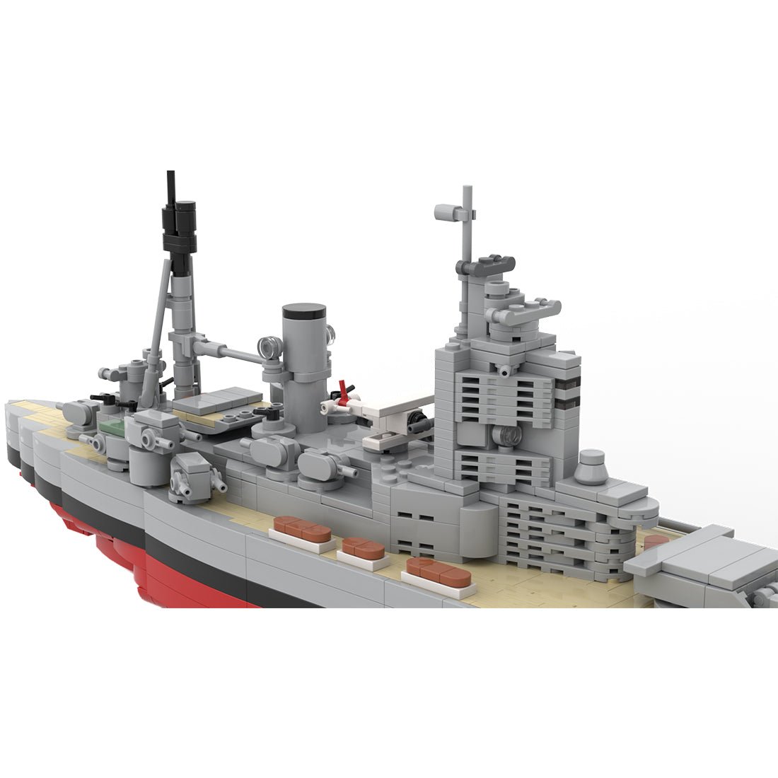 Militärisches Schlachtschiff Nelson im Maßstab 1/300 Klemmbausteine - LesDiy - Klemmbausteine