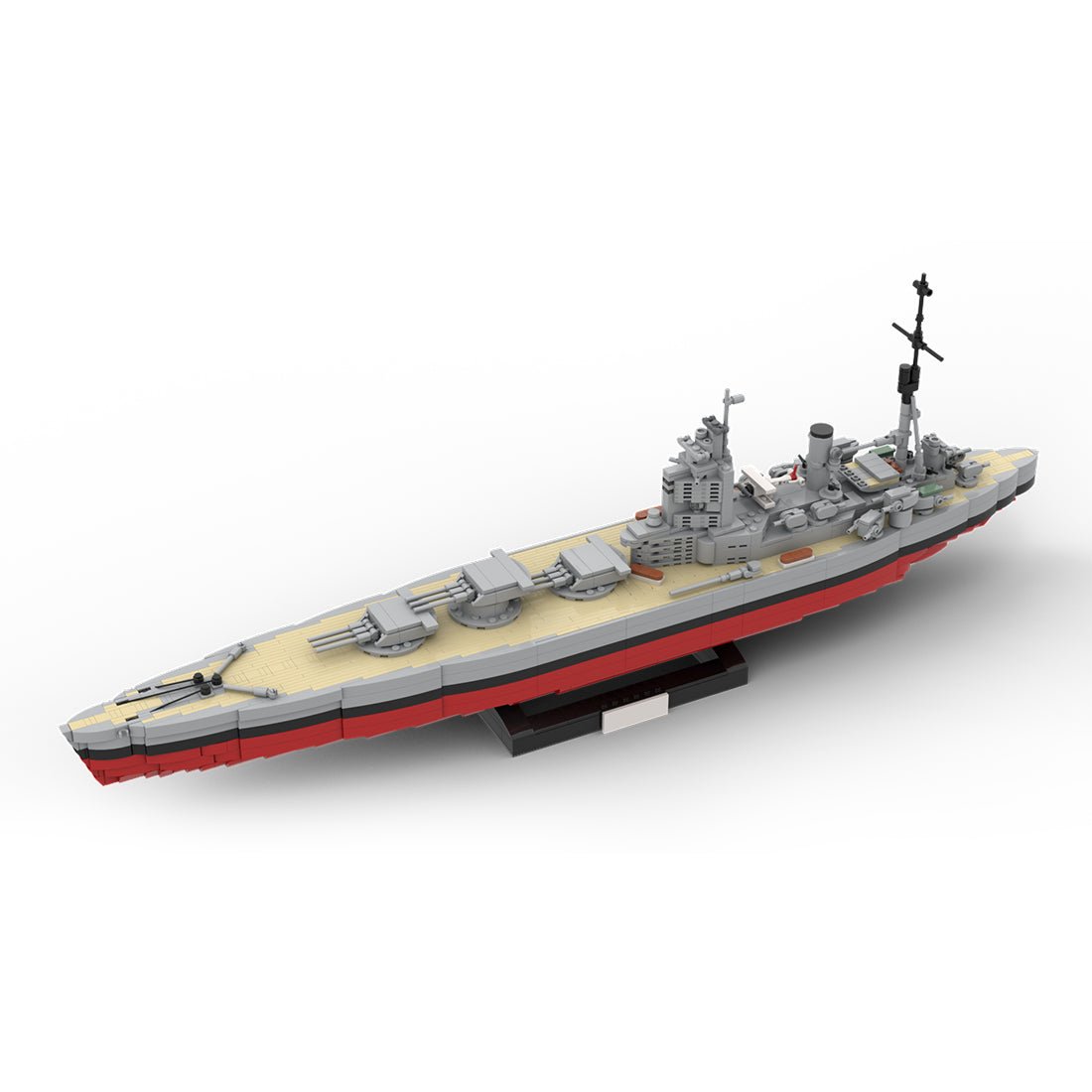 Militärisches Schlachtschiff Nelson im Maßstab 1/300 Klemmbausteine - LesDiy - Klemmbausteine