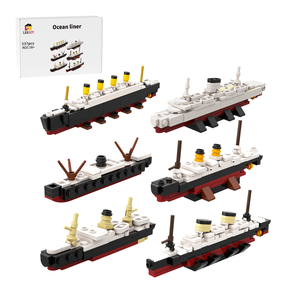 Mini Ocean Liner Klemmbausteine - LesDiy - Klemmbausteine