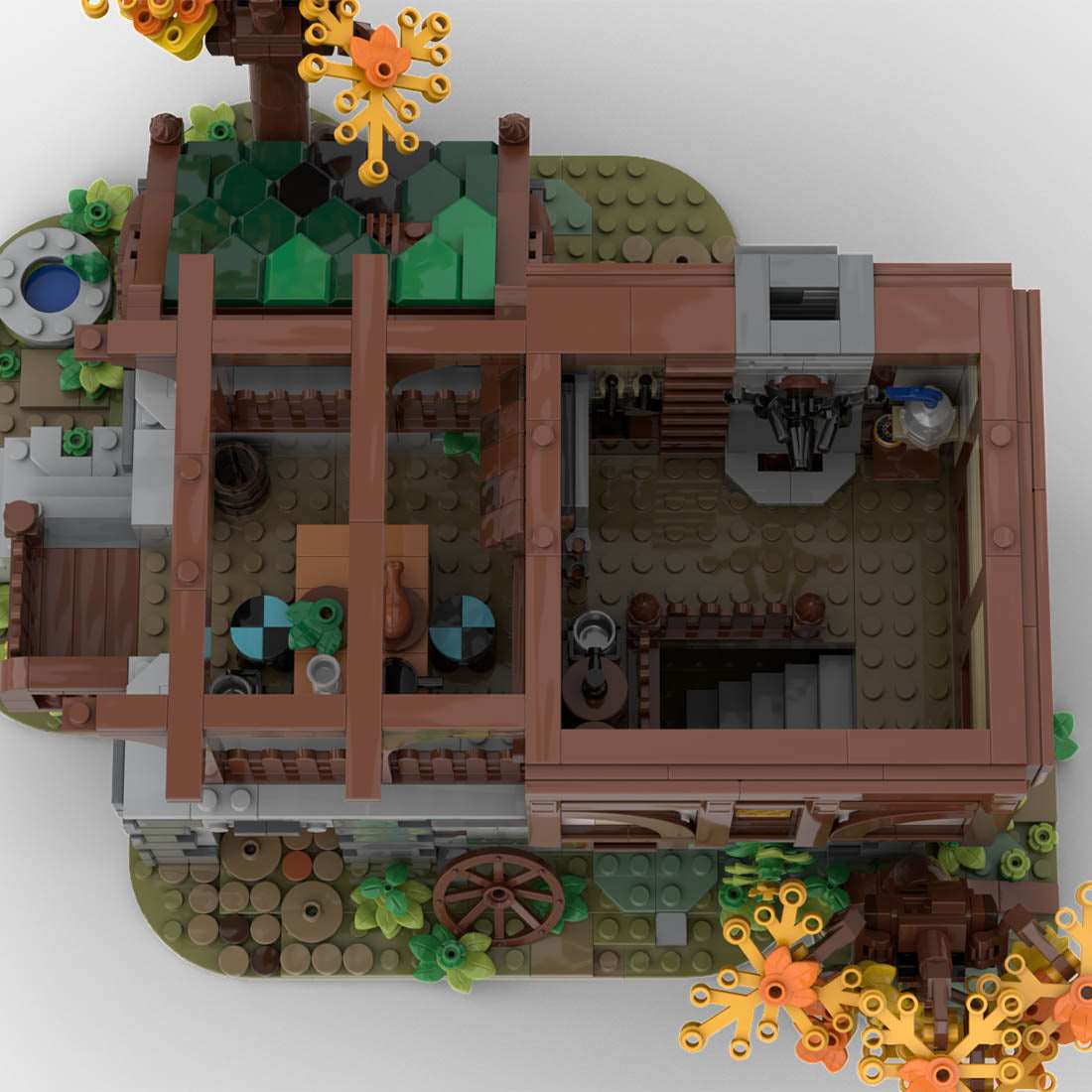 Mittelalterliche grüne Schmiede Klemmbausteine - LesDiy - Klemmbausteine