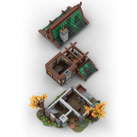 Mittelalterliche grüne Schmiede Klemmbausteine - LesDiy - Klemmbausteine