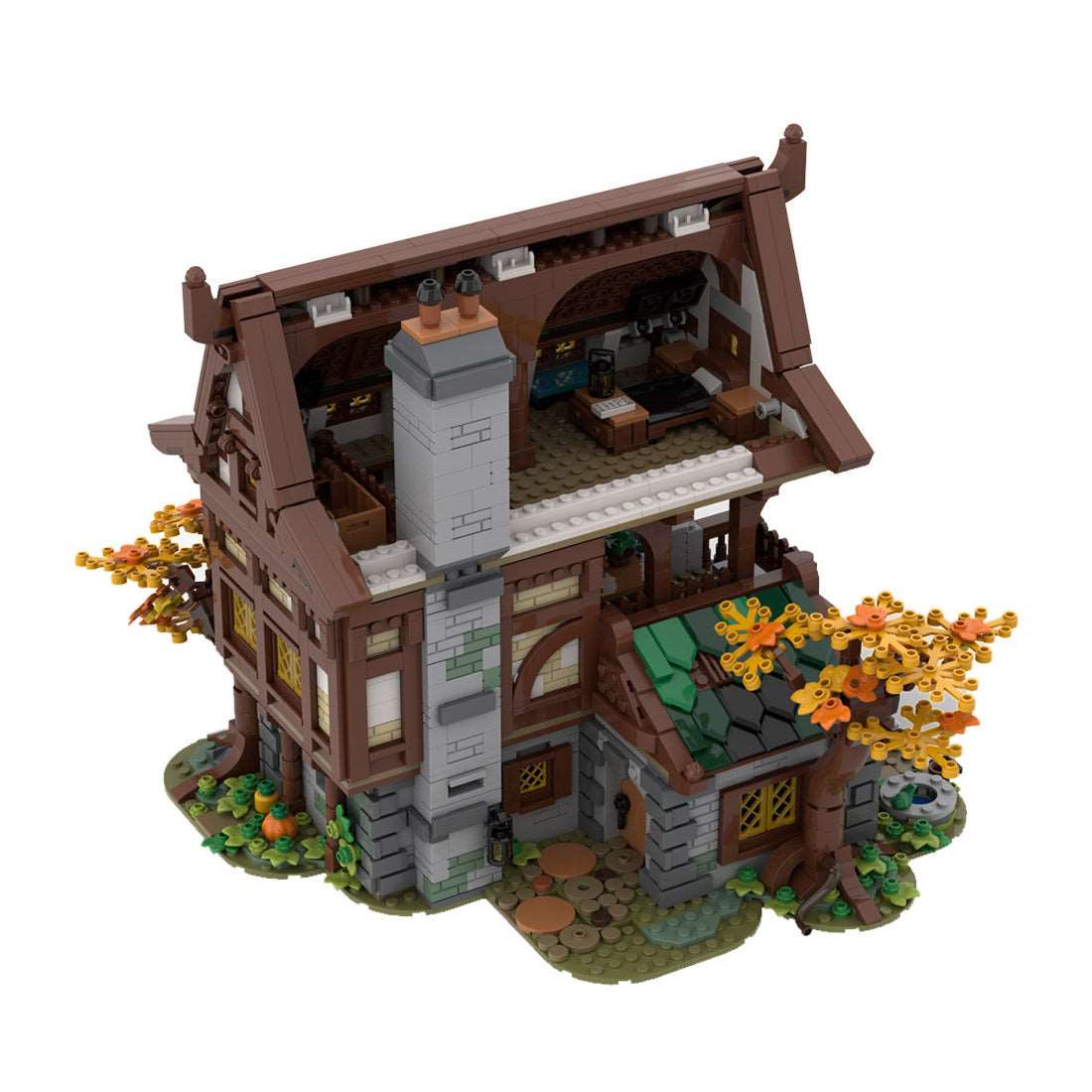 Mittelalterliche grüne Schmiede Klemmbausteine - LesDiy - Klemmbausteine