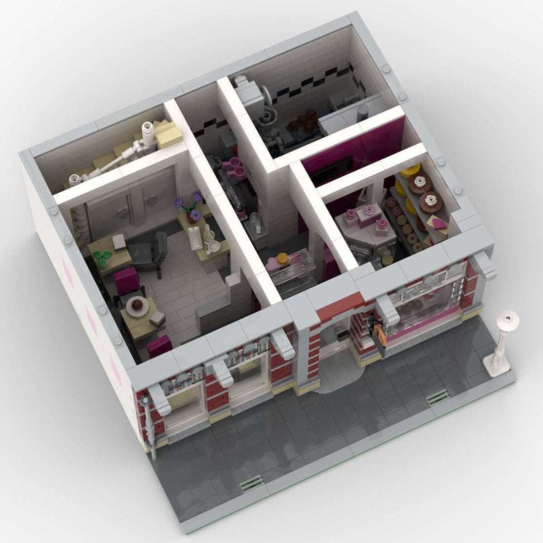 MOC - 100704 Repräsentative Dessert Street Klemmbausteine - LesDiy - Klemmbausteine