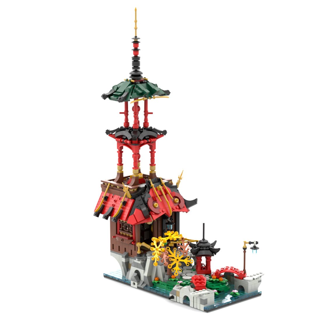 MOC - 101999 Ninjago City Garden Modification Klemmbausteine - LesDiyproduct_type##
